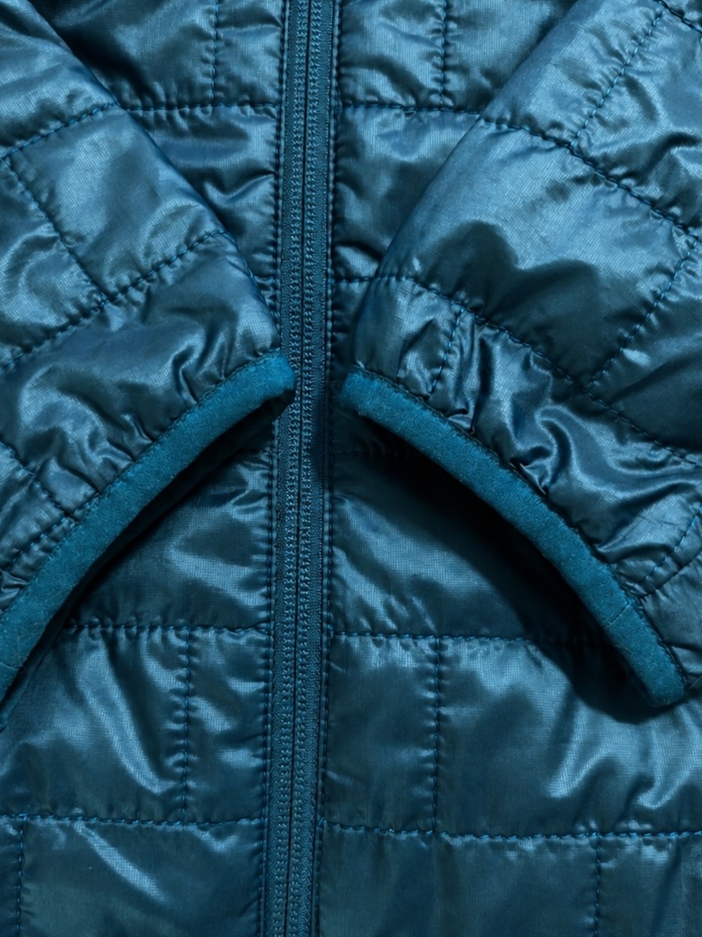 Patagonia Teal Blue Quilted Lightweight Puffer Jacket - Women's - Picture 3 of 4